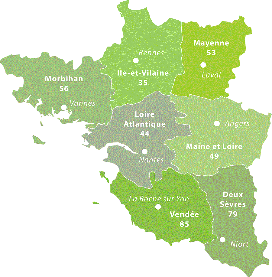 Zone d'intervention de l'entreprise SIME